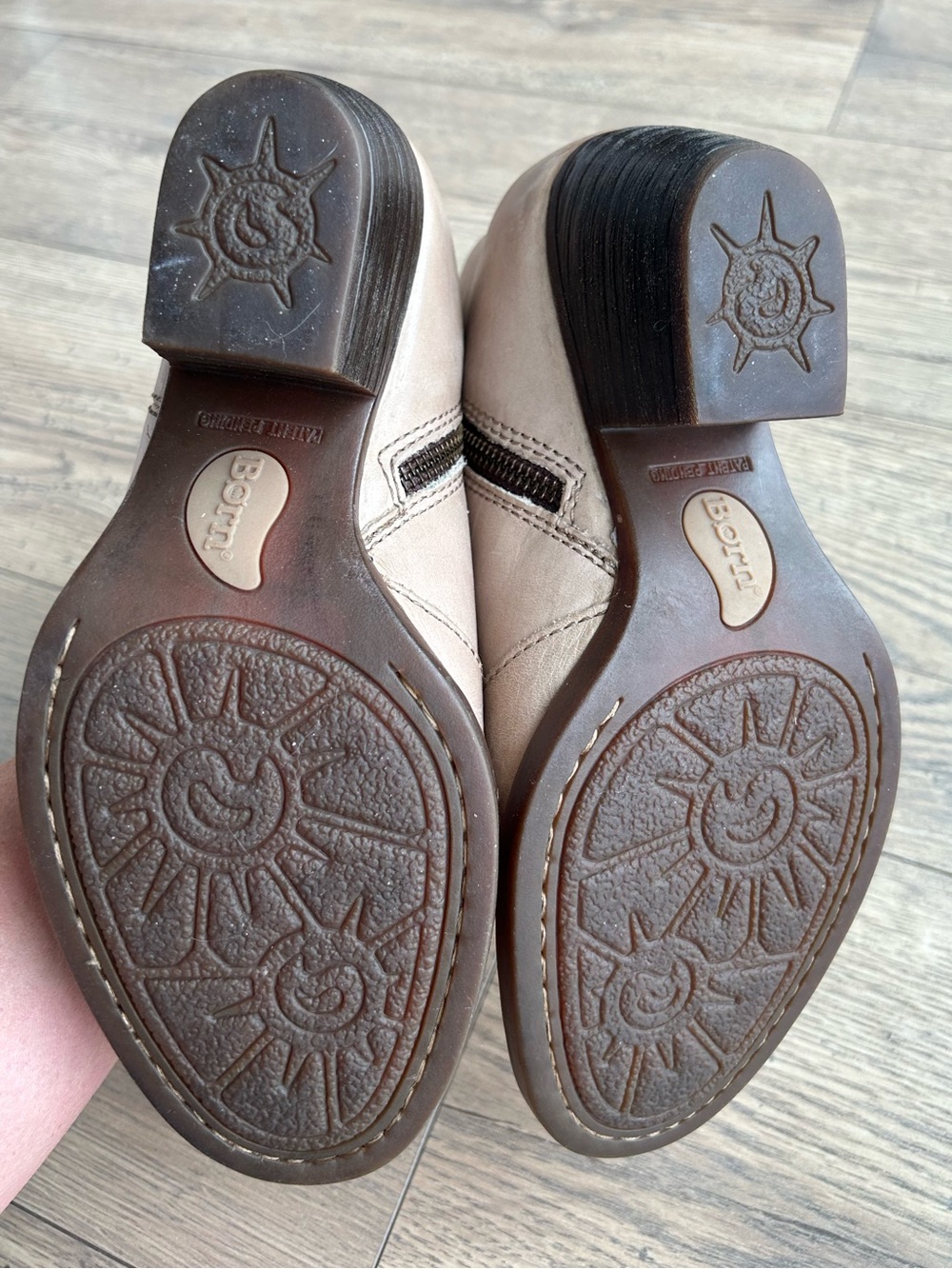 Born Western Style Ankle Booties in Light Beige - Picture 9 of 10